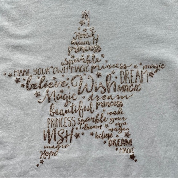 OFF WHITE & GOLD LONG SLEEVES GRAPHIC  TEE - Picture 9 of 11